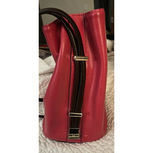 Rowallan Of Scotland Shoulder Bag Crossbody Strap Womens Pink Brown Leather - Picture 4 of 10